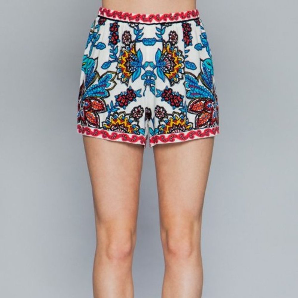 Flying Tomato's Free Market Paisley Boho Shorts